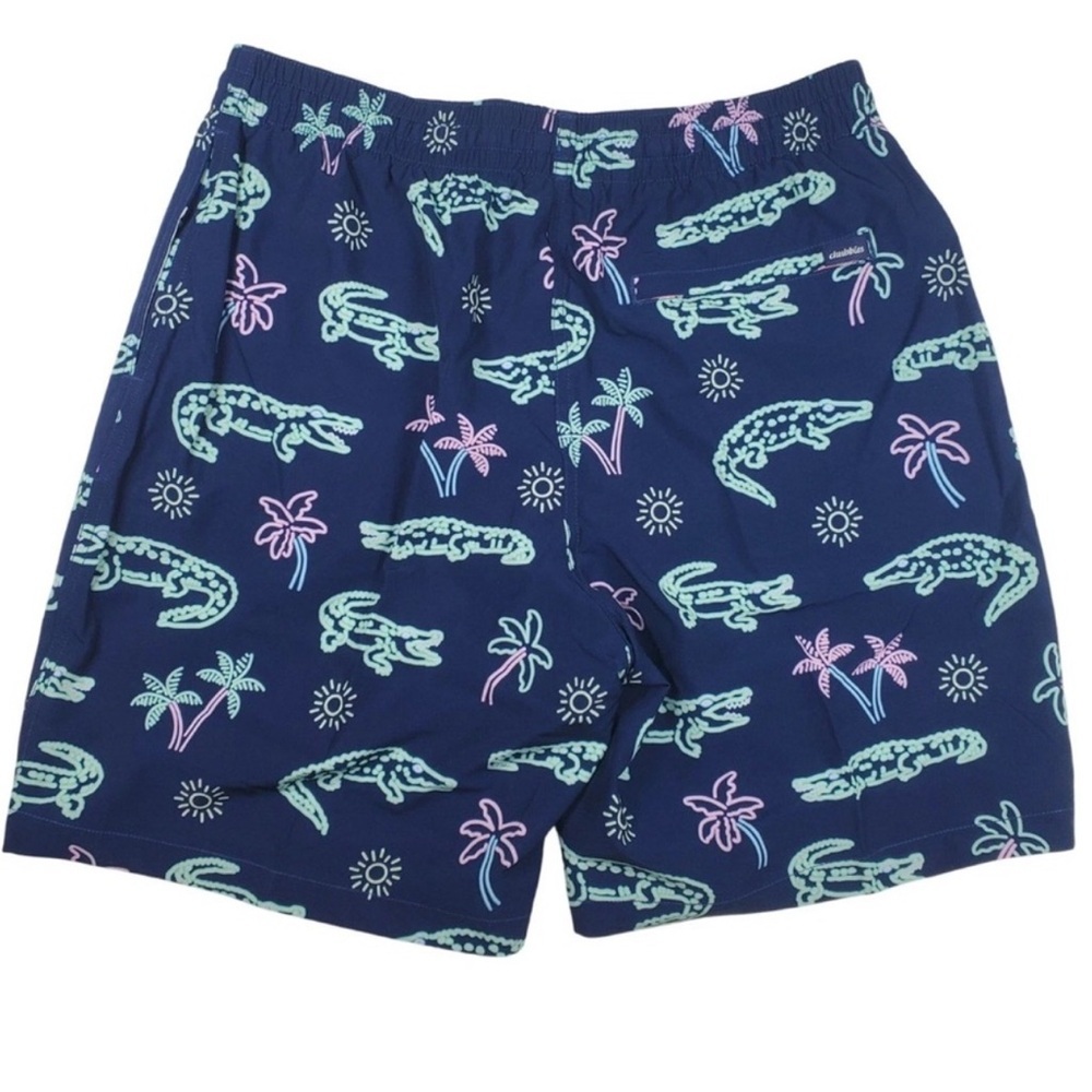 Chubbies Men’s Swim Trunks, Size Medium “Neon Glades Alligator” Style - Picture 2 of 5